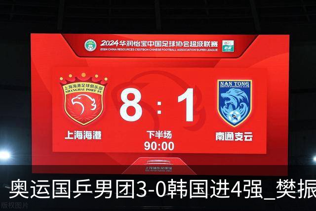 奥运国乒男团3-0韩国进4强 樊振东王楚钦各丢1局